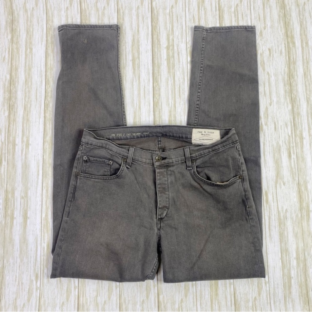 Rag & Bone Gray Wash RB Jay 23X Denim Skinny Jeans